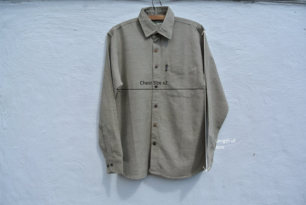 Hemp and Organic Cotton Men's Shirt in Sand Dollar - Everday Wear