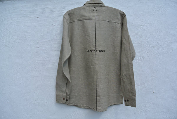 Hemp and Organic Cotton Men's Shirt in Sand Dollar - Everday Wear