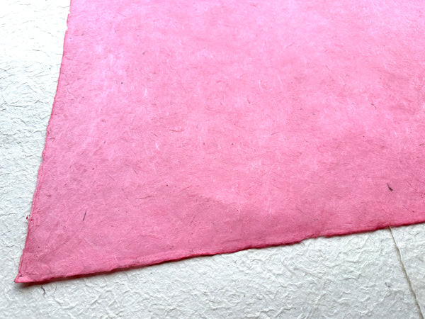 Baby Pink Lokta Paper Handmade in the Himalayas 60-80GSM