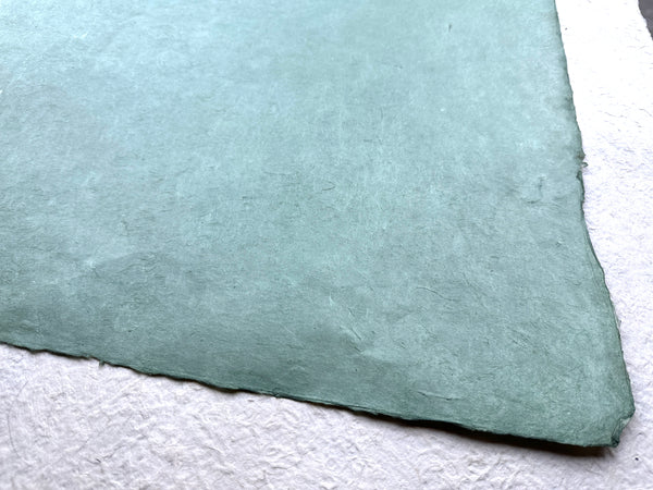 Muted Green, Lokta Paper Handmade in the Himalayas 60-80GSM