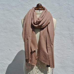 Vintage Pashmina Shawl XL, Champagne Ice