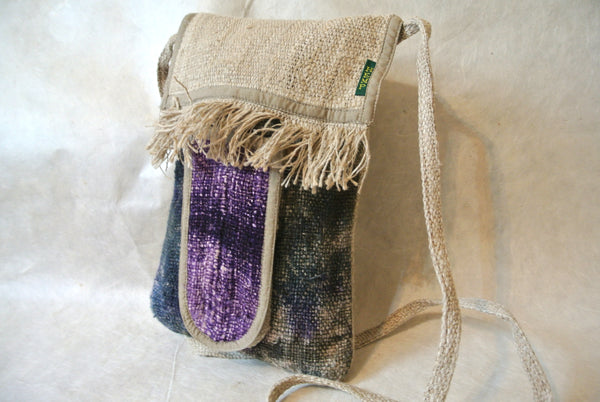 Hemp Cross-body bag, Dip dyed