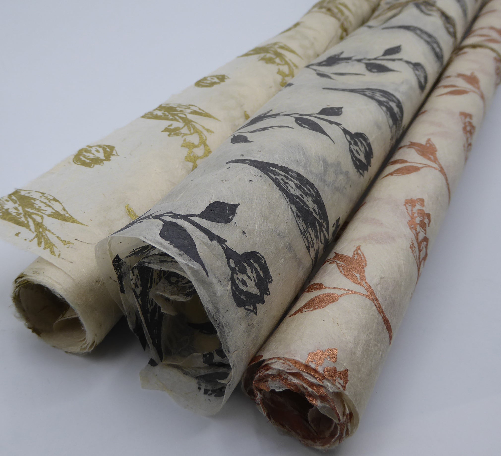 Pack of 3, Wildflower design Hemp Tissue Paper. Handmade in Nepal