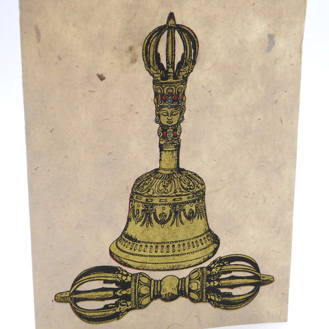 Handmade Lokta Card, Ghanti & Vajra